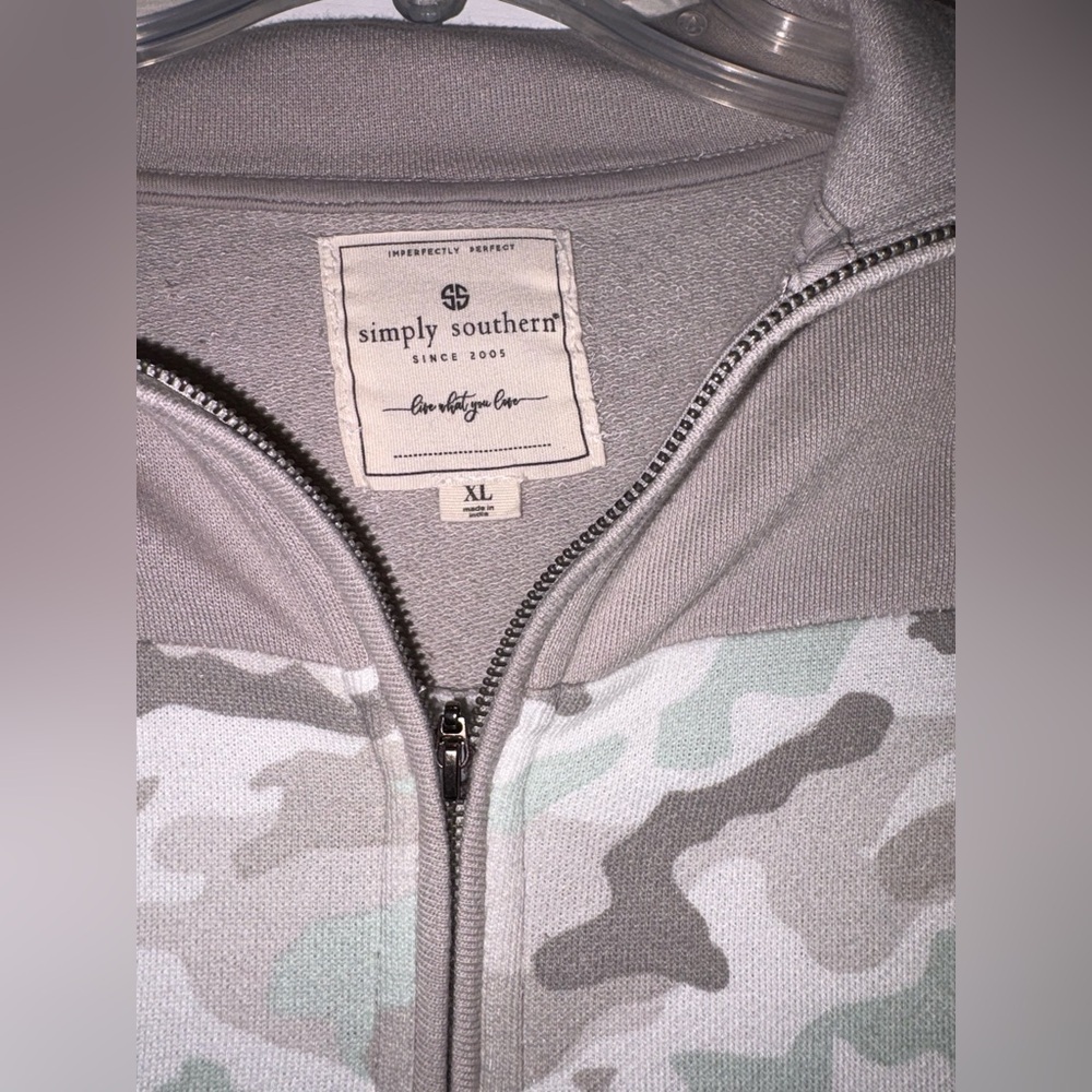 Simply Southern Camo Quarter Zip Pullover - Picture 5 of 6
